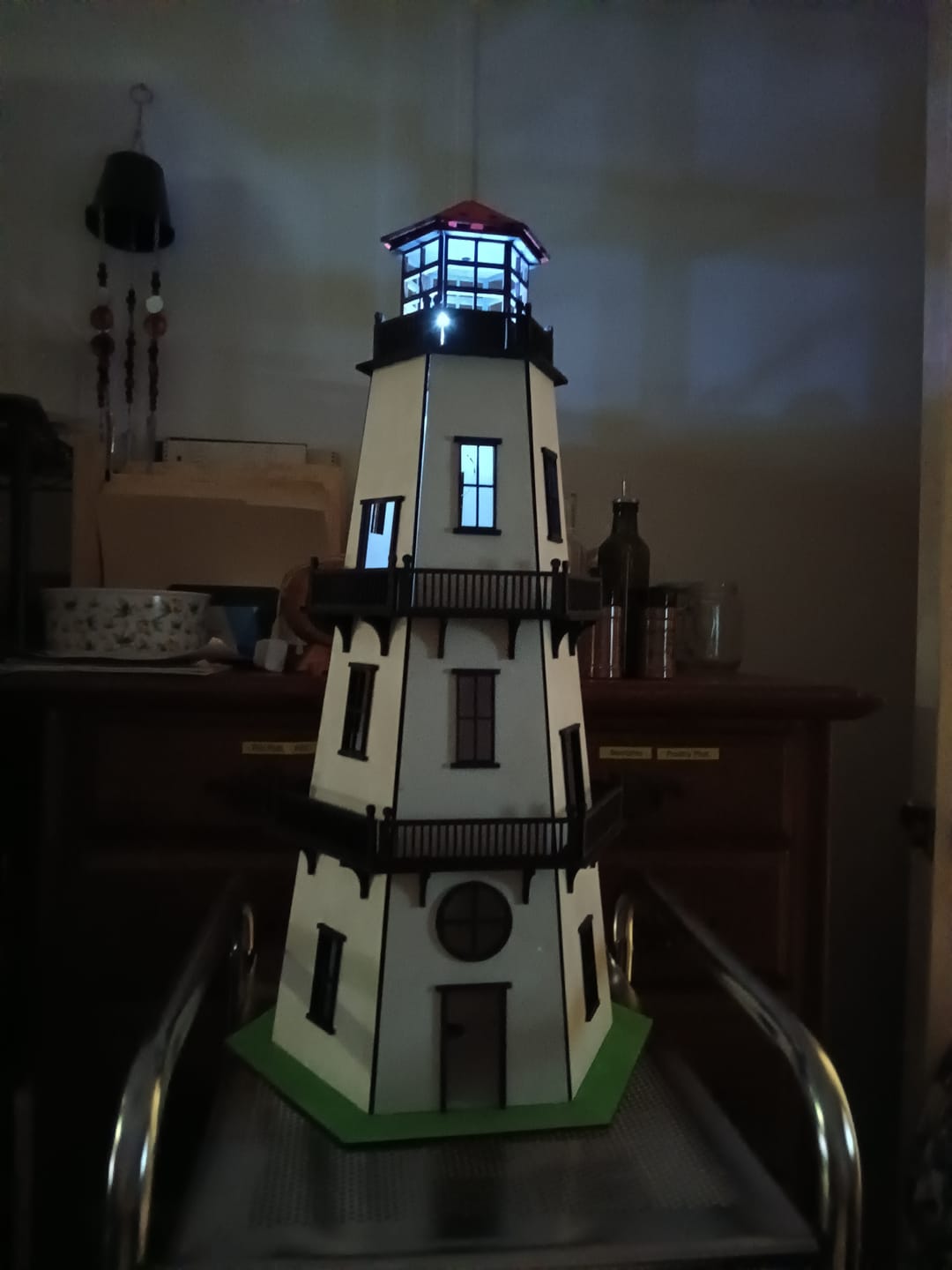 Customer photo review of Wooden lighthouse laser cut svg file