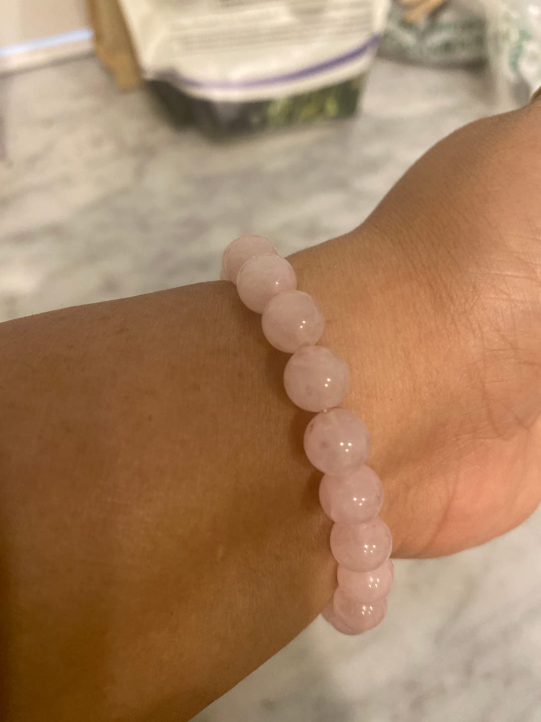 Customer photo review of Rose Quartz Bracelet