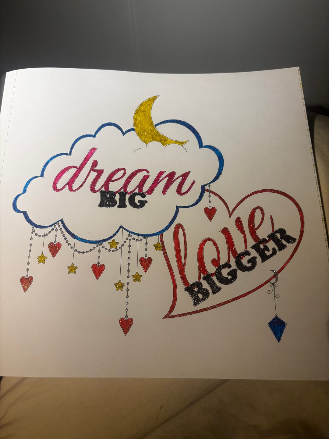 Customer photo review of Ohuhu Water-Based Glitter Metallic Marker Pens, 12 Shimmer Colors