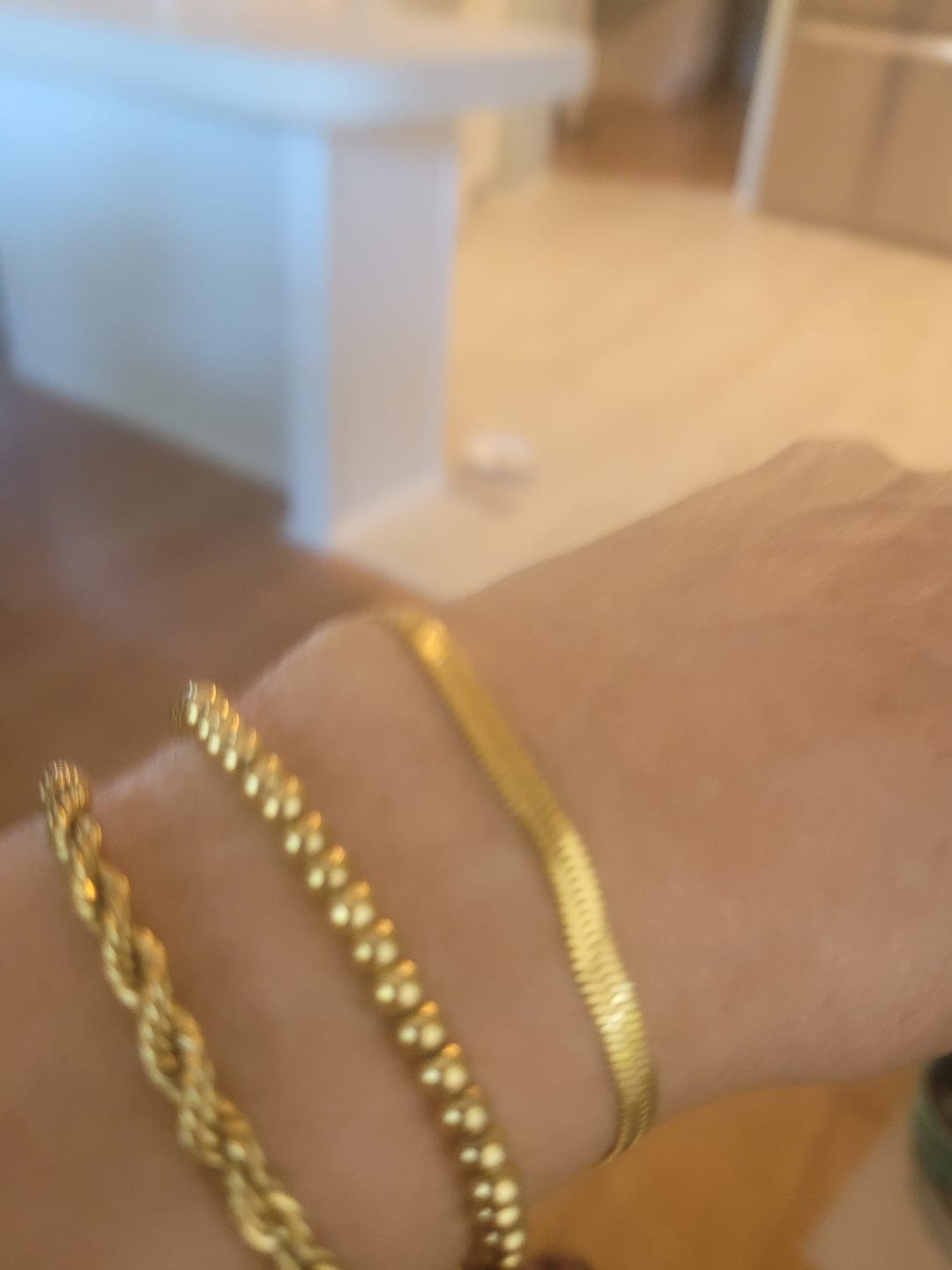 Customer photo review of Angelica® Stainless Steel Herringbone Bracelet (Bundle)