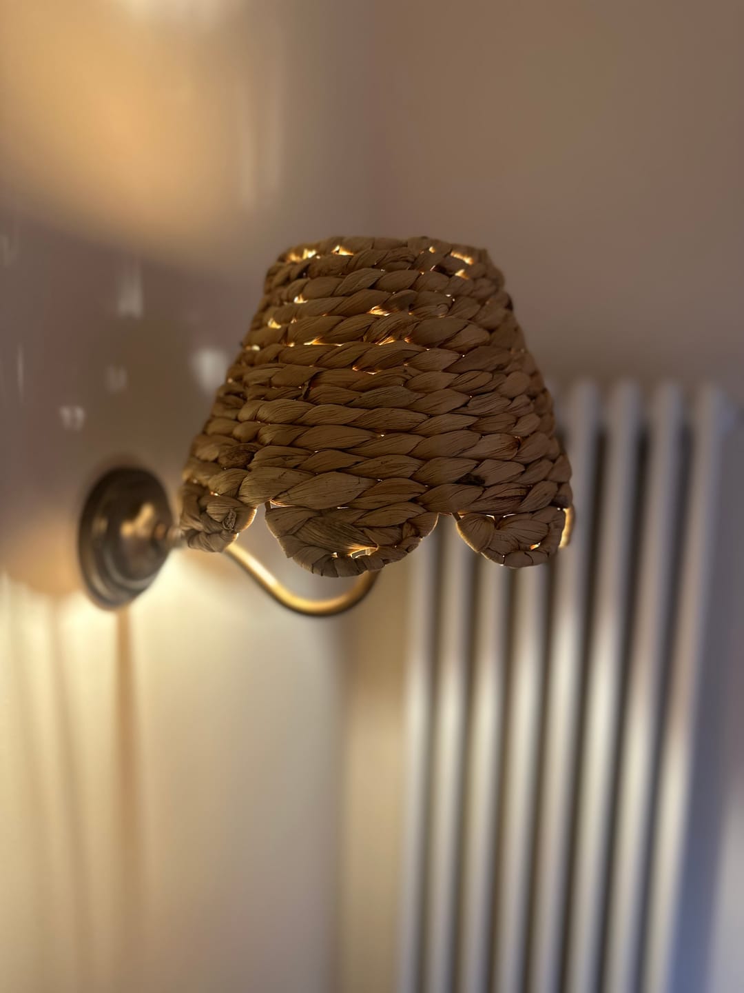 Customer photo review of Natural Seagrass Shade Wall Light