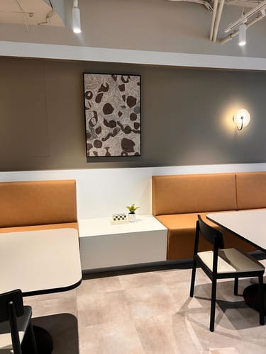 Customer photo review of Systems | Burnt Brown by Leah Cummins | Framed Canvas Art Print