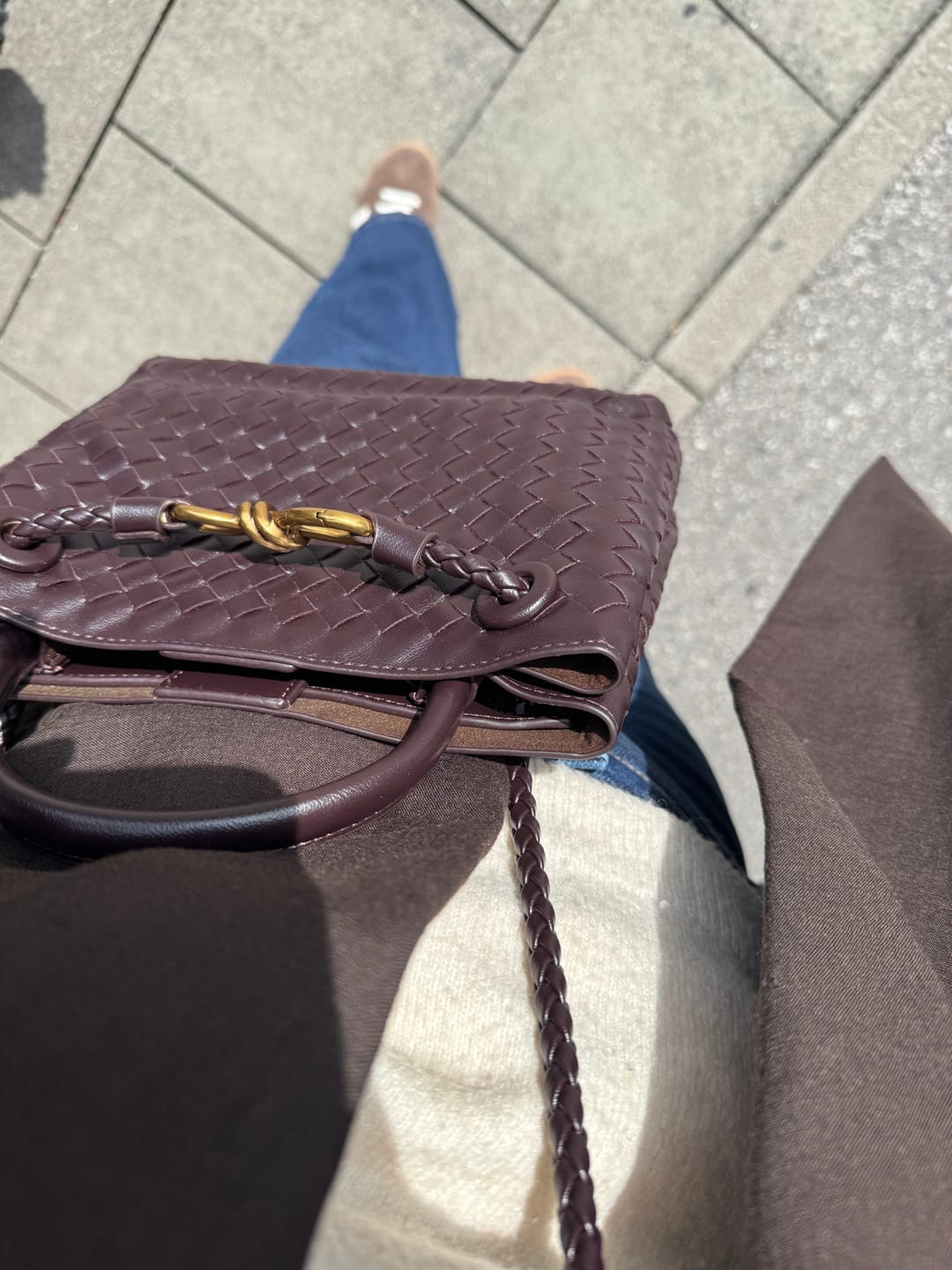 Customer photo review of Lucia Woven Bag