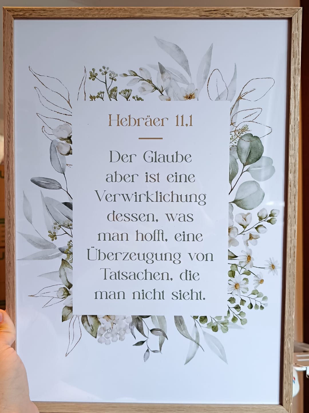 Customer photo review of Personalisiertes Poster "Mein Bibelvers" · Dein Wunschtext