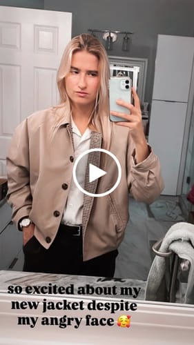 Customer video review of LILY Cropped Cotton Utility Jacket