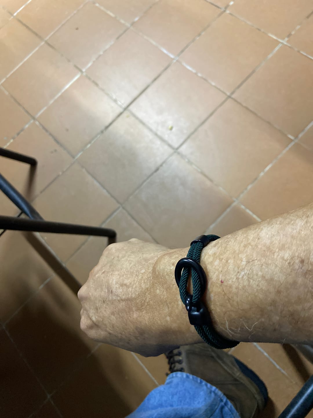 Customer photo review of Pulseira de Corda Verde Argenta Beroc