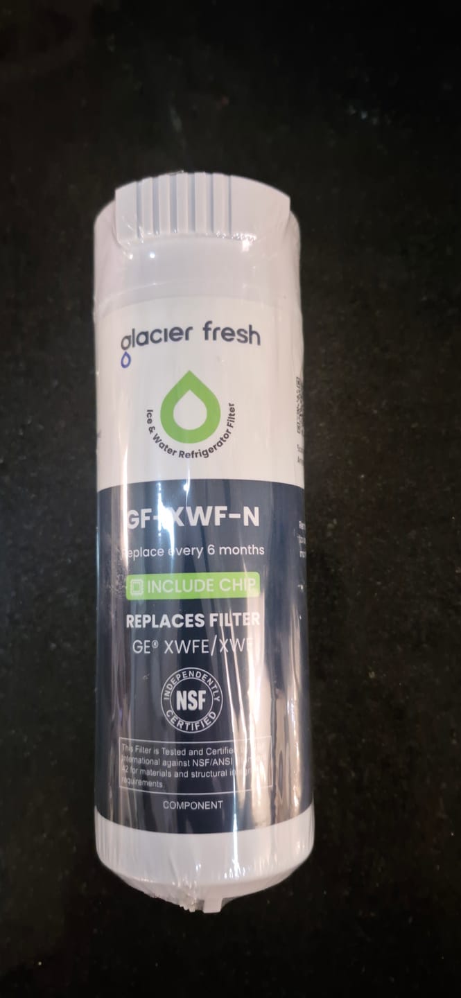 Customer photo review of Glacierfresh XWFE Water Filter Compatible with GE Refrigerator(with RFID chip)