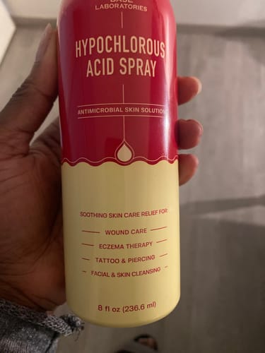 Customer photo review of Hypochlorous Acid Spray for Skin & Face | Cleansing Topical Spray
