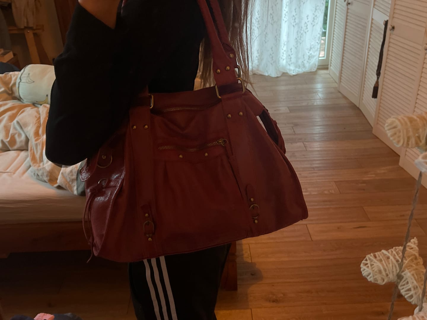 Customer photo review of It girl bag cherry red