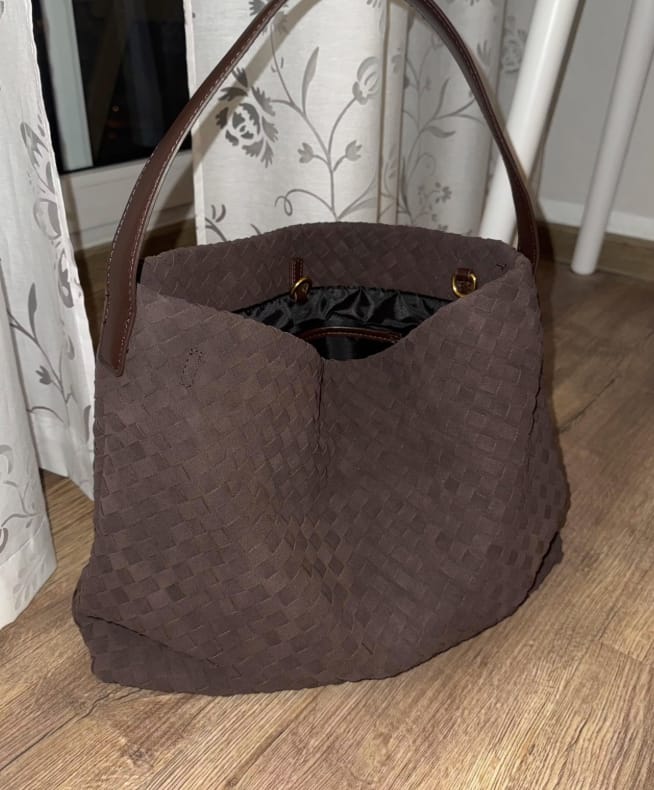 Customer photo review of Chelsea Suede Tote Bag