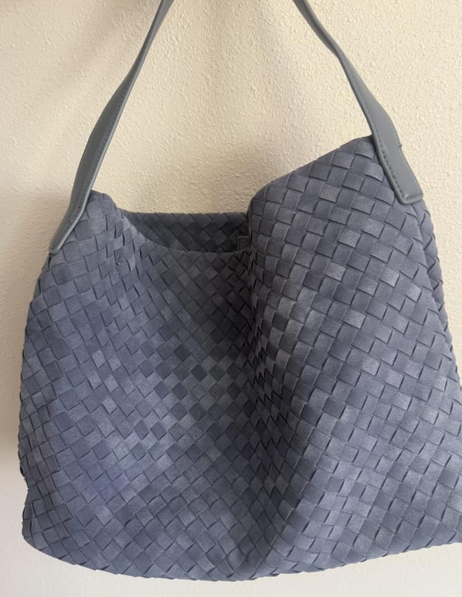 Customer photo review of Chelsea Suede Tote Bag