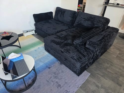 Customer photo review of Canapé d'angle convertible grande méridienne MONTPARNASSE