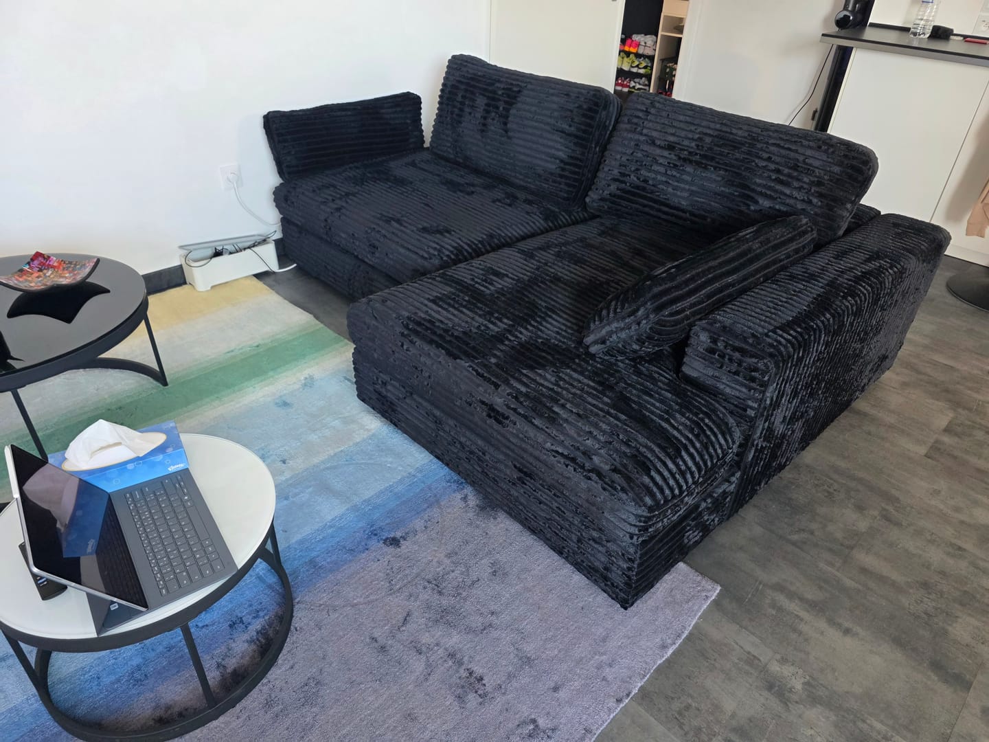 Customer photo review of Canapé d'angle convertible grande méridienne MONTPARNASSE