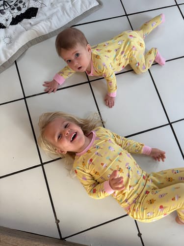 Customer photo review of Ice Cream Dreams Yellow Two-Piece Pajamas