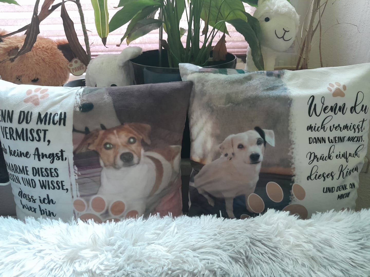 Customer photo review of Wenn du mich vermisst - Individuelles Kissen