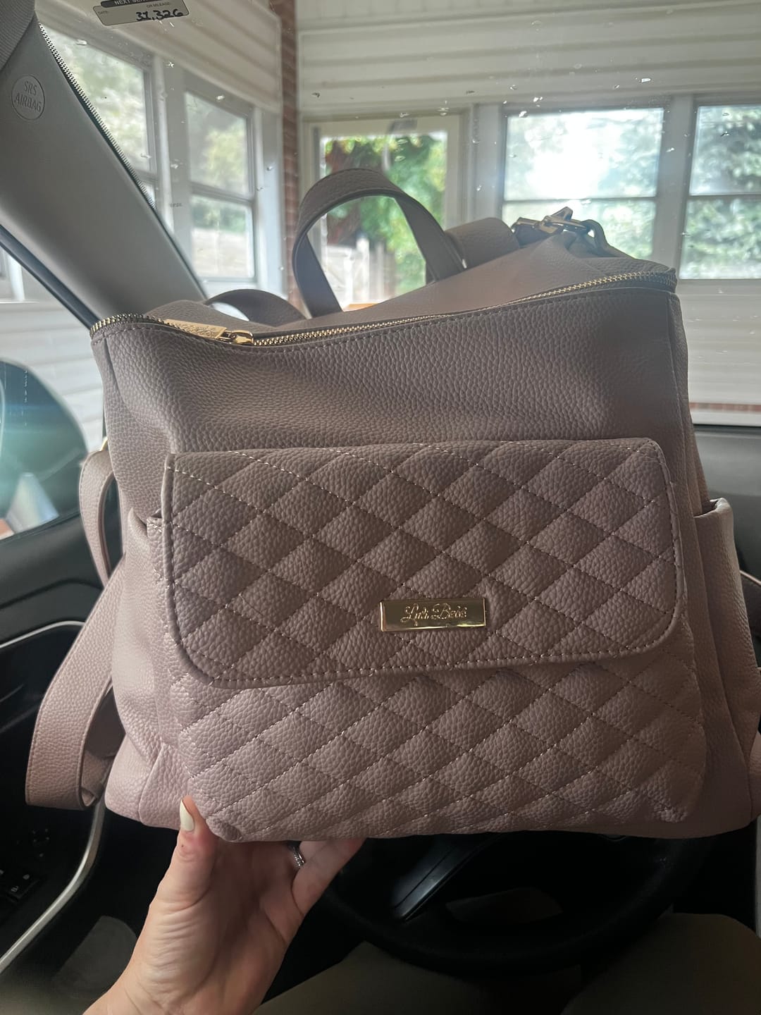 Customer photo review of Monaco Diaper Bag | Nude Rose