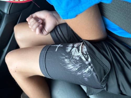 Customer photo review of Youth & Women's Performance Socks + Keychain