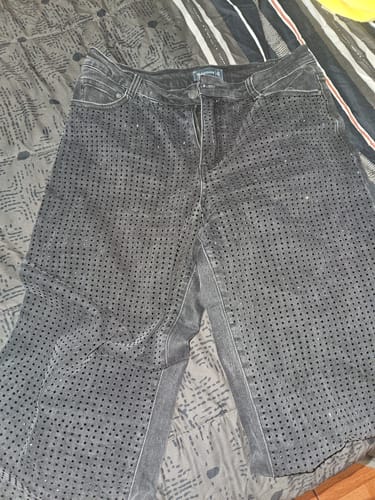 Customer photo review of Pantalón Wide Leg Strass Black