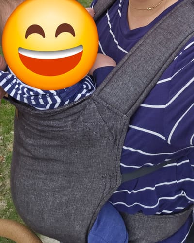 Customer photo review of Happy Baby Original Baby Carrier Graphite