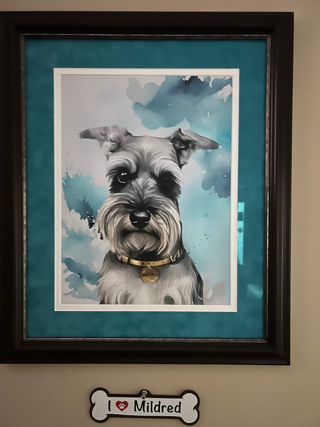 Customer photo review of Watercolor 1 Pet Portrait