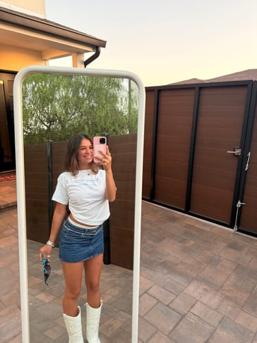 Customer photo review of everything happens baby tee