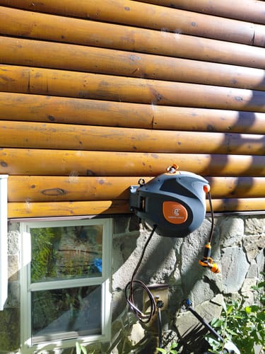 Customer photo review of Retractable Garden Hose Reel-1/2in-100ft