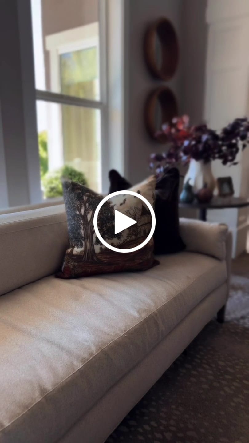 Customer video review of Haunted Harvest in Linen - 18" | 22"