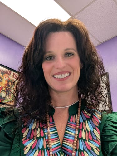 Customer photo review of Embroidered Top Flutter Blouse