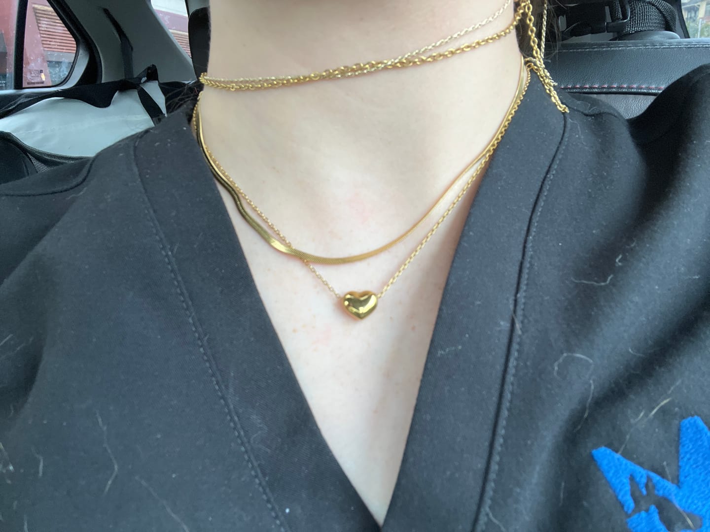 Customer photo review of Riley® Dainty Heart Necklace