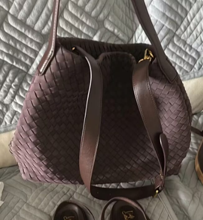 Customer photo review of Chelsea Suede Tote Bag