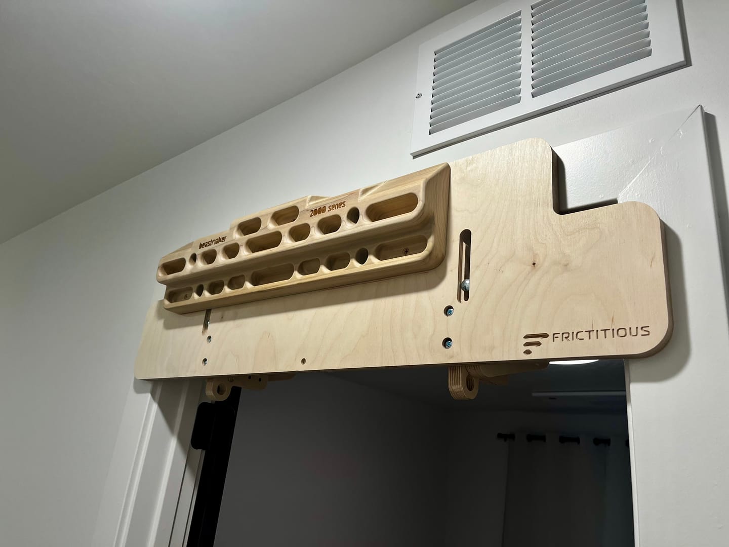 Customer photo review of Hangboard Doorway Mount