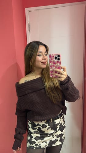 Customer photo review of SWEATER LINA CHOCOLATE