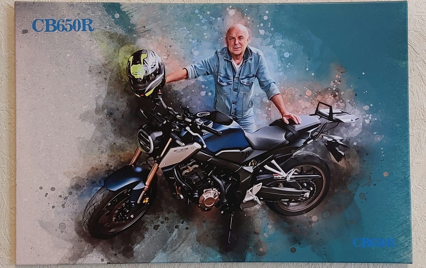 Customer photo review of Dein Motorroad als Aquarell Poster | Geschenk für Motorradfahrer