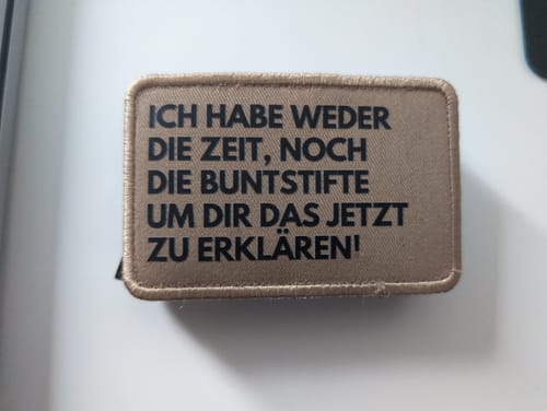 Customer photo review of Klettpatch 10 x 6.5cm - Keine Buntstifte