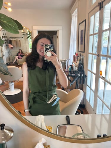 Customer photo review of Olive Green Apron