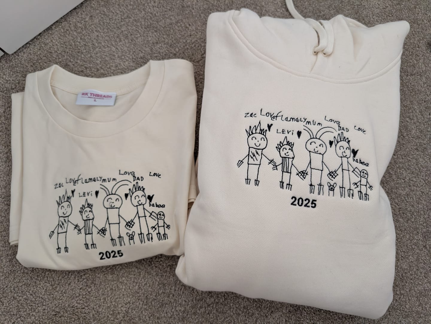 Customer photo review of CUSTOM KID'S DRAWING | HOODIE