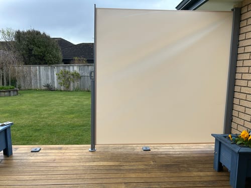 Customer photo review of Floor Bracket for Retractable Side Awning