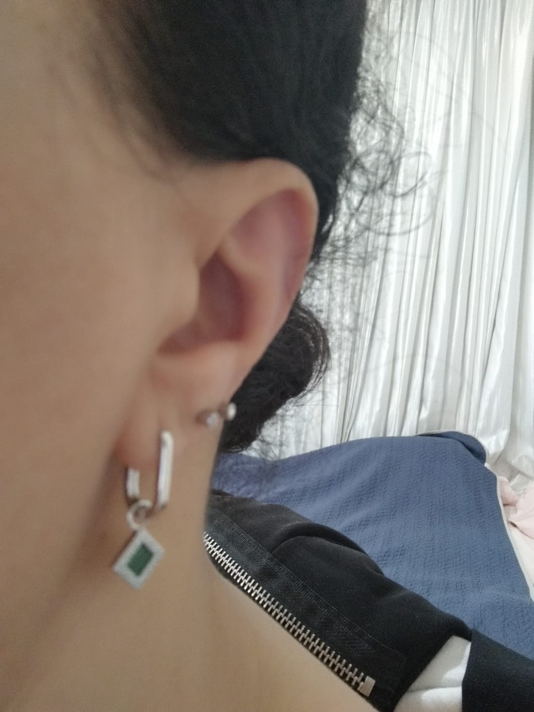 Customer photo review of The Princess Clip Earrings