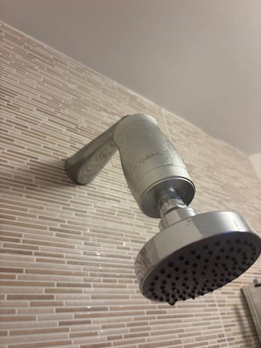 Customer photo review of The Gaia Shower Filter
