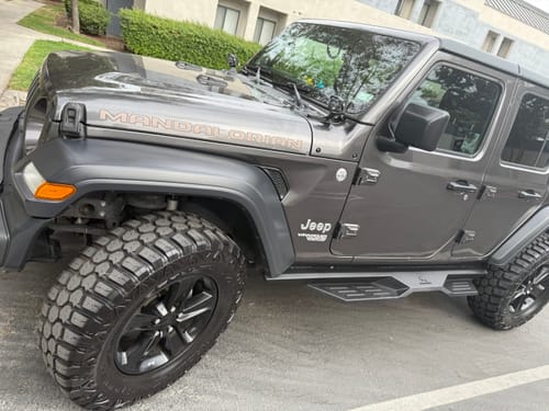 Customer photo review of Custom Hood Lettering | Set of 2