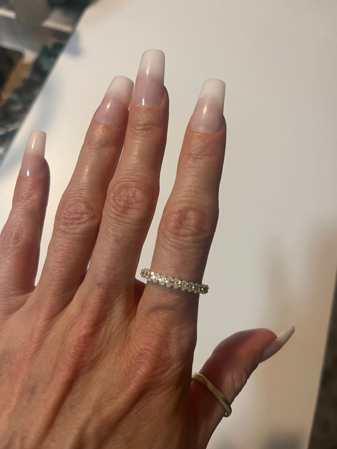 Customer photo review of S925 3 Ct Oval Cut Simulated Diamond Wedding Band Ring For Women In Sterling Silver