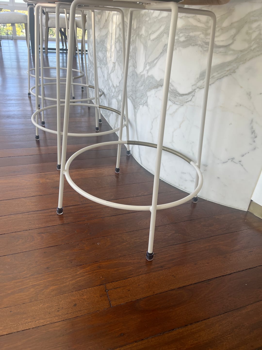 Customer photo review of Round Felt Silicone Chair Leg Protectors | Extra-Durable Chair Floor Protectors