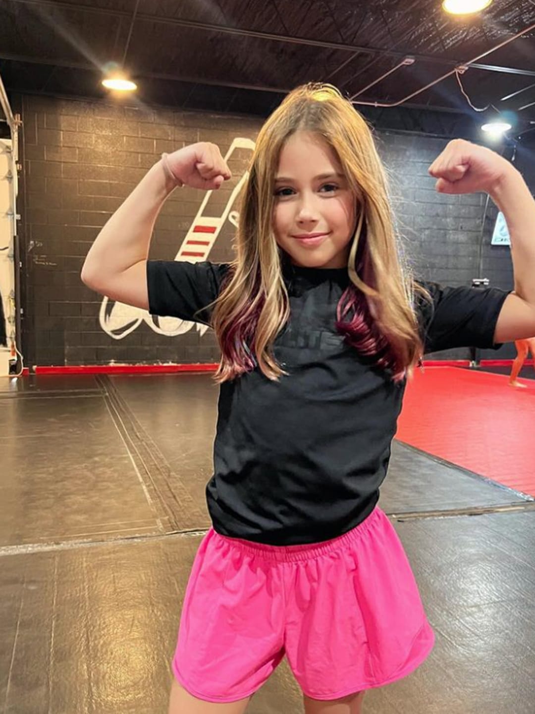 Customer photo review of Standard Black Short Sleeve No-Gi Kids BJJ Rash Guard