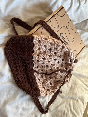 Customer photo review of The Weekender Bag Crochet Kit