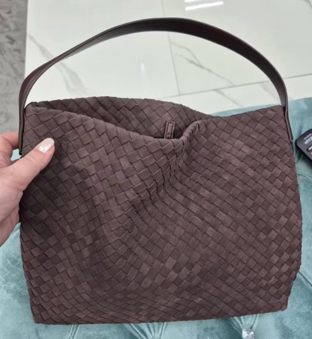 Customer photo review of Chelsea Suede Tote Bag