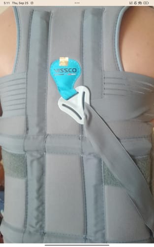 Customer photo review of Dorso Lumbar Spinal Brace (Taylor Brace) | Provides Firm Back Support to the Thoracic & Lumbar Spine (Grey)