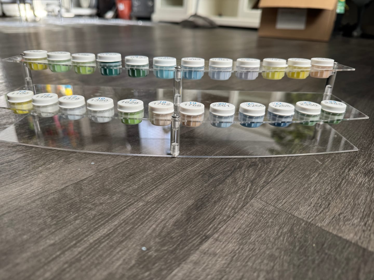 Customer photo review of Paint & Brush Holder for Paint by Numbers