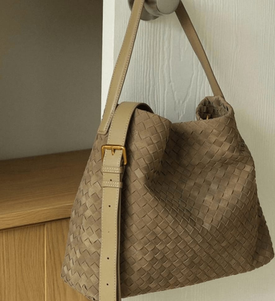 Customer photo review of Marceline Suede Tote Bag
