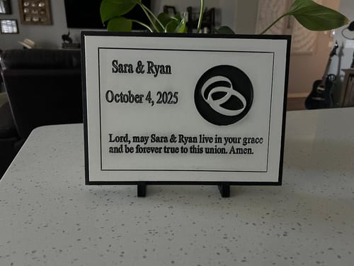 Customer photo review of ColorCore HDPE Plastic - Premium Multi-Layer Engravable Sheets