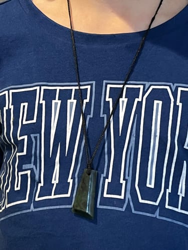 Customer photo review of NZ Greenstone Toki Pounamu Necklace